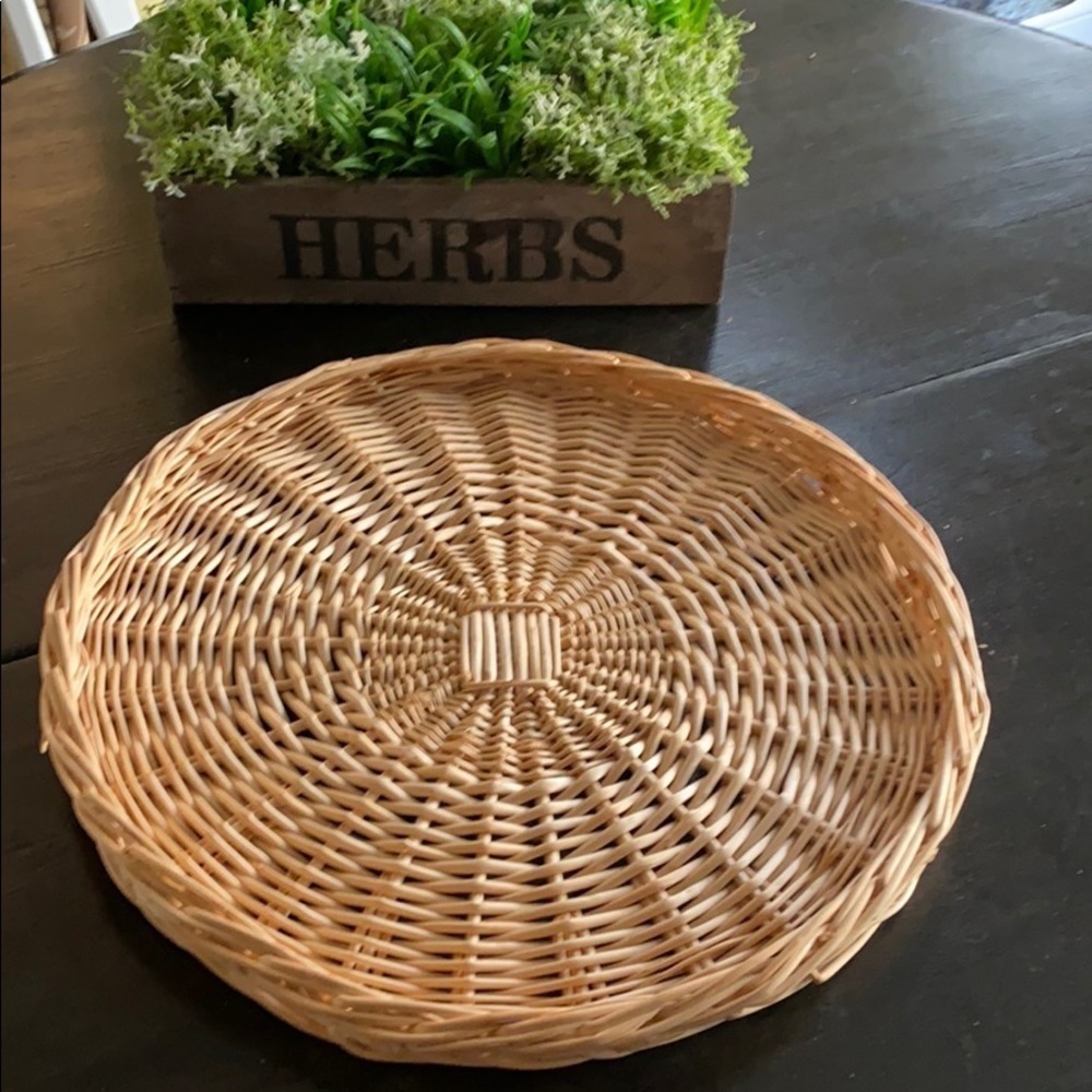 Boho woven basket tray